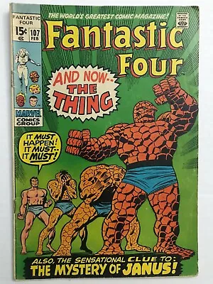 Buy FANTASTIC FOUR #107: And Now — The Thing! 1971 NEGA-MAN APPEARANCE Marvel Comics • 12.87£
