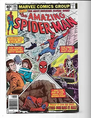 Buy Amazing Spider-man 195 - Vf 8.0 - 2nd Appearance Of Black Cat - Kingpin (1979) • 30.56£