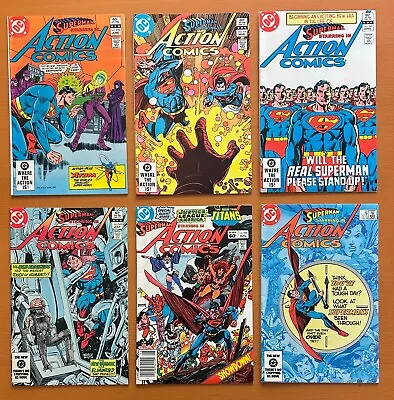 Buy Action Comics Joblot Of 11 X Comics Between #532 & 598 (DC 1982) 11 X VF+/- • 63.75£