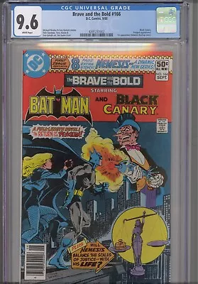 Buy Brave And The Bold #166 CGC 9.8 1980 DC Comics Black Canary App Jim Aparo Cover • 142.27£