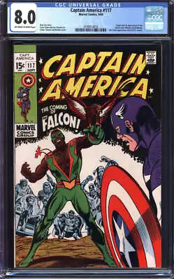 Buy Captain America #117 Cgc 8.0 Ow/wh Pages // 1st Appearance Of Falcon + Redwing • 522.78£