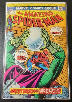 Buy Amazing Spider-Man #142 Mysterio Cover Appearance 1975 Vintage John Romita Art • 32.44£