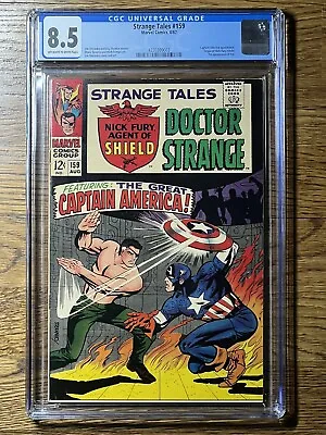 Buy Strange Tales #159 (1967) CGC 8.5 Origin Of Nick Fury Retold Marvel Comics • 260.20£