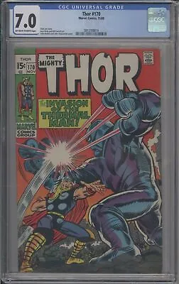Buy Thor #170 - Cgc 7.0 - Thermal Man - John Romita Cover • 105.14£