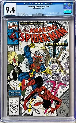 Buy Amazing Spider-Man #340 CGC 9.4 White. 1st Appearance Of Femme Fatals! • 40£