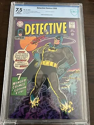 Buy Detective Comics #368 Cbcs  7.5 10/67 White Pages Nice Grade Silver Batman! • 92.03£
