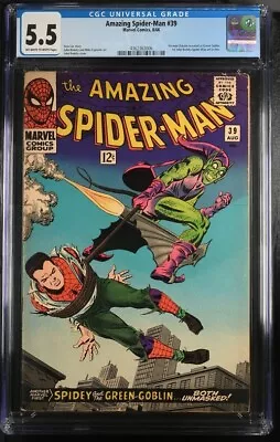Buy Amazing Spider-Man #39 CGC 5.5 1st John Romita Spider-Man Art In Title 1966 • 316.71£