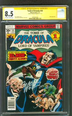 Buy Tomb Of Dracula 58 CGC SS 8.5 Marv Wolfman Tom Palmer Blade Cover 7/1977 • 275.92£