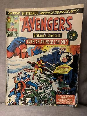 Buy Marvel The Avengers Britain's Greatest No 11 Comic Week Ending Dec 1st 1973 • 4.30£