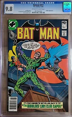 Buy 1979 Batman 317 CGC 9.8 The Riddler Cover Robin • 328.51£
