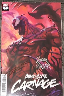 Buy Absolute Carnage 1 Artgerm Variant Sig By Cates And Stegman W/COA Cates Comp • 31.87£