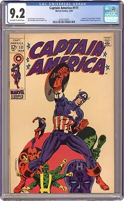 Buy Captain America #111 CGC 9.2 1969 4359150007 • 363.54£