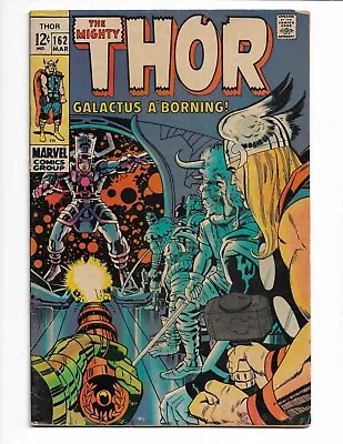 Buy Thor 162 - F- 5.5 - Kirby Cover - Galactus - Odin - Heimdall - Balder (1969) • 48.26£