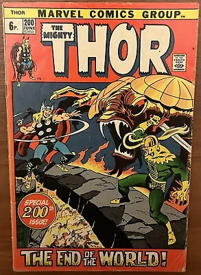 Buy Thor #200 - Vs Loki! Special Ragnarok Edition By Stan Lee! (Marvel 1972) • 9.99£