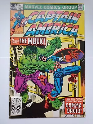 Buy CAPTAIN AMERICA #257 - MAY 1981 - HULK APPEARANCE! - Cap Vs Hulk  • 4£