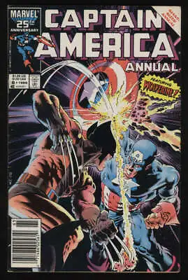 Buy Captain America Annual #8 Fine- 5.5 W Pgs Wolverine Classic Cover Newsstand • 27.98£