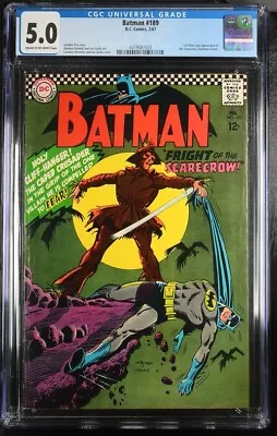 Buy Batman #189 D.C. Comics, 2/67 1st Silver Age Appearance Of Scarecrow CGC 5.0 • 384.02£