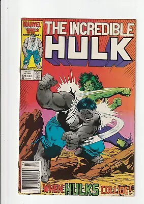 Buy Incredible Hulk 326 Marvel 1986  - Grey Vs Green Epic Battle 1st Print NEWSSTAND • 5.60£
