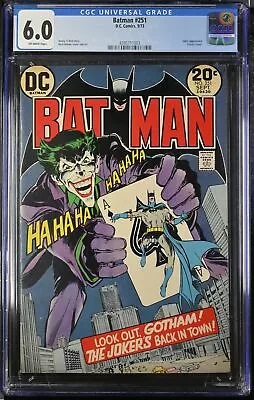 Buy Batman #251 CGC FN 6.0 Joker's Revenge! Classic Neal Adams Joker Cover! • 426.14£