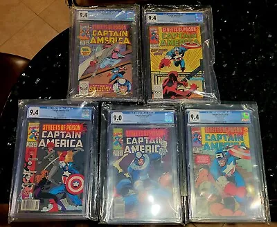 Buy Captain America Cgc Bundle (1968) #373 374 375 376 378 Streets Of Poison • 235.04£