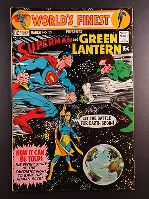 Buy WORLD'S FINEST COMICS #201 (DC 1971) Presents Superman Green Lantern VF- • 19.98£