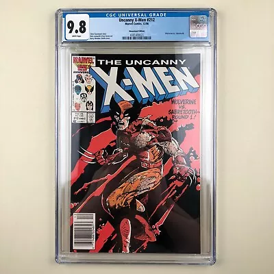 Buy Uncanny X-Men #212 (1986) CGC 9.8, NEWSSTAND, 1st Wolverine Vs Sabretooth • 633.44£