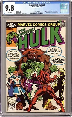 Buy Incredible Hulk #258 CGC 9.8 1981 1618348019 • 169.31£