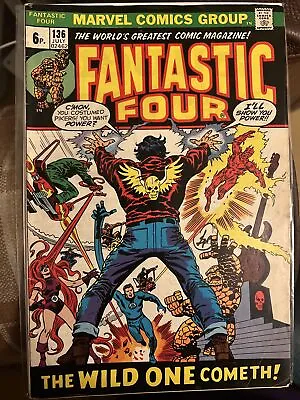 Buy Fantastic Four #136 (Marvel 1973) Wild One Cometh! Bronze Age • 10£