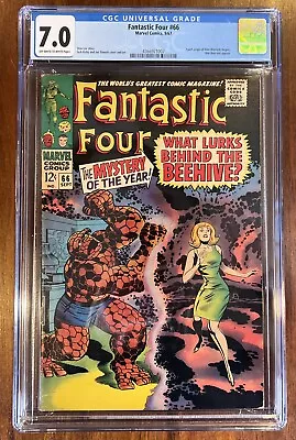 Buy Fantastic Four #66 CGC 7.0 1967 Marvel HIM Origin Story Off-White To White Kirby • 119.13£