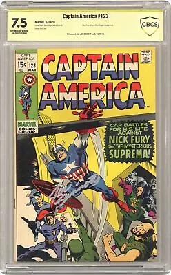 Buy Captain America #123 CBCS 7.5 SS Joe Sinnott 1970 19-205C52E-004 • 111.93£