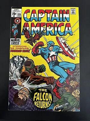 Buy Captain America #126/1st Time Falcon Dons Captain America Suit (See Pics)/FN++ • 31.62£