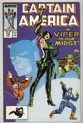 Buy Captain America #342 June 1988 FN Viper Cover • 3.15£