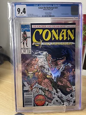Buy Conan The Barbarian #241 (1991) - Newsstand - McFarlane - CGC 9.4 - White Pages! • 120.08£