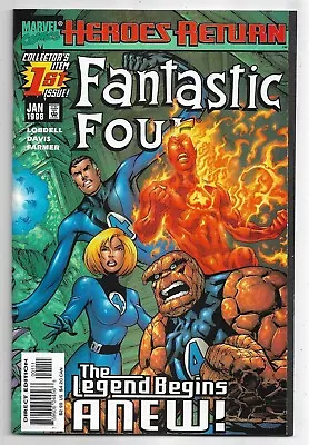 Buy Fantastic Four #1 Heroes Return Wraparound Cover VFN (1998) Marvel Comics • 1.50£