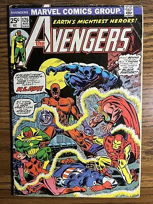 Buy The Avengers 126 Black Panther Captain America Thor Marvel 1974 Vintage • 6.29£
