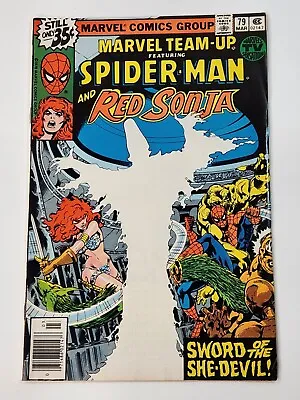 Buy Marvel Team-Up 79 NEWSSTAND Spider-Man MJ As Red Sonja Bronze Age 1979 • 20.10£