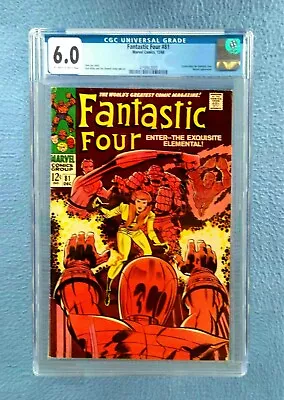 Buy Fantastic Four #81 Cgc 6.0 Fine Off White/white Pages Marvel Comics Silver Age • 48.15£