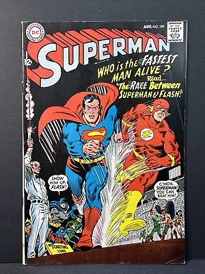 Buy Superman #199 1st Flash Race With Superman Justice League App 1967 DC FN- 5.5 • 158.86£