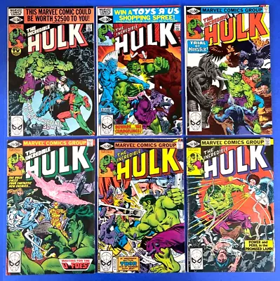 Buy Lot Of 6 Incredible Hulk #251 252 253 254 255 256 Comic Books FN+ To VF • 15.83£