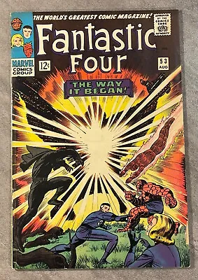 Buy Fantastic Four #53 Aug 1966 Second Black Panther! Origin! Very Good- • 47.42£