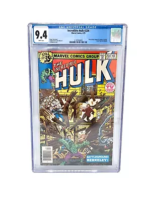 Buy Marvel Comics - The Incredible Hulk #234 Cgc 9.4 Nm Apr 1979 • 220£