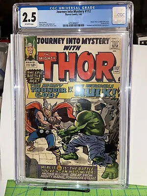 Buy Journey Into Mystery #112 CGC 2.5 - Thor Vs The Hulk - Kirby Art - Key Issue • 205.56£
