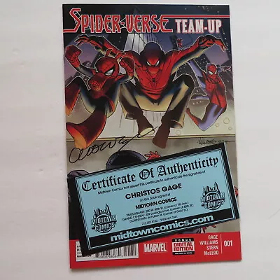 Buy Spider-Verse Team-Up 1 (2015) Spider Verse Tie In Signed C Cage Marvel F • 18.26£