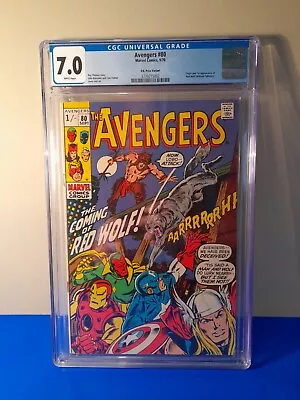 Buy The Avengers #80 CGC 7.0 1st Appearance Of Red Wolf Marvel Comics RARE THOR  • 100£