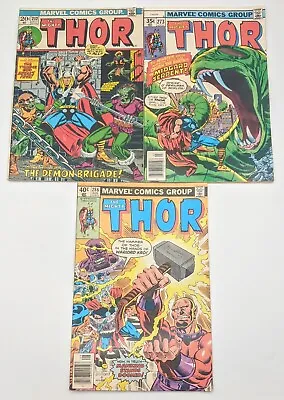 Buy The Mighty Thor #213 #273 #286 Bronze Age Lot Of 3 Comic Books Marvel 1970s • 11.84£