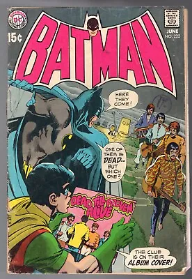 Buy Batman #222 - Dc 1970 - Bagged Boarded - Gd (2.0) • 81.45£