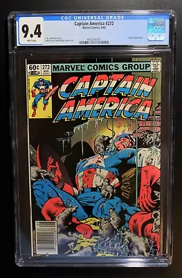 Buy CAPTAIN AMERICA #272 CGC 9.4 - WP *1st App Of VERMIN* NEWSSTAND EDITION !! • 159.10£