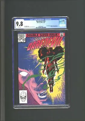 Buy Daredevil #190 CGC 9.8 Black Widow, Kingpin & Stick App 1983 • 79.29£