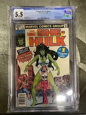 Buy SAVAGE SHE-HULK #1 CGC 5.5 1980 Origin 1st Appearance She Hulk Jennifer Walters • 118.27£