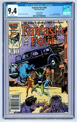 Buy Fantastic Four #291 CGC 9.4 (1986) - Newsstand Edition - Nick Fury App • 39.94£